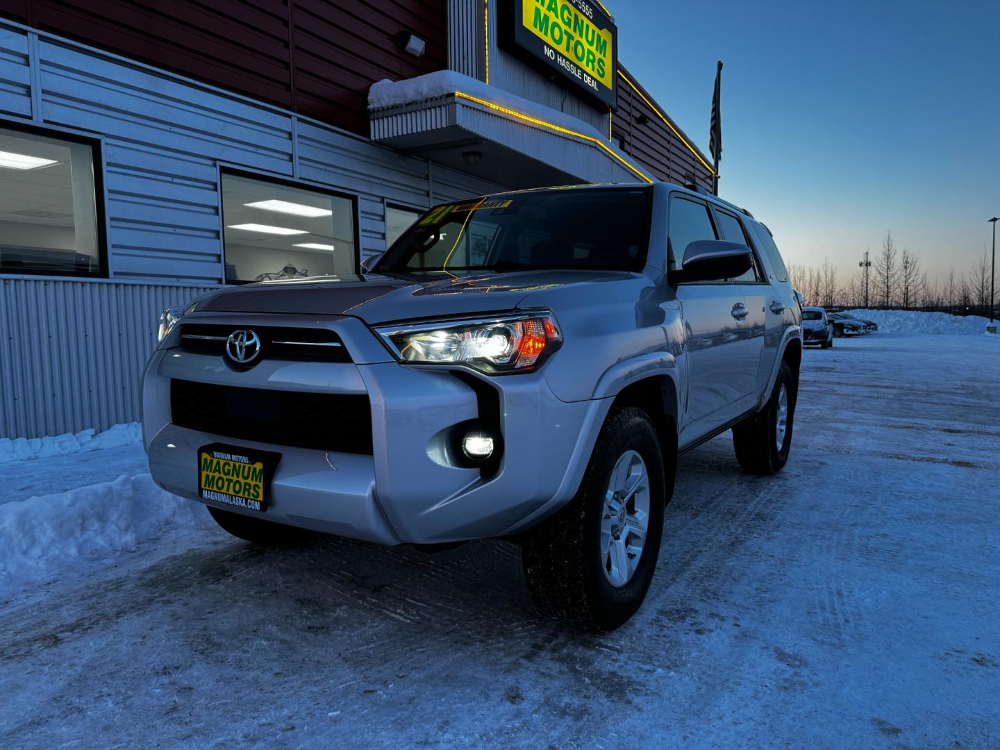 2021 Silver /Gray Toyota 4Runner SR5 (JTEMU5JR7M5) with an 4.0L V6 engine, located at 1960 Industrial Drive, Wasilla, 99654, (907) 274-2277, 61.573475, -149.400146 - Photo#0